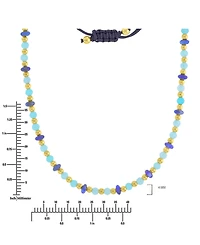 Roxy Waterproof Yellow Turquoise Labradorite Adjustable Necklace