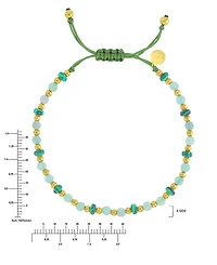 Roxy Waterproof Yellow Malachite Green Aventurine Adjustable Bracelet