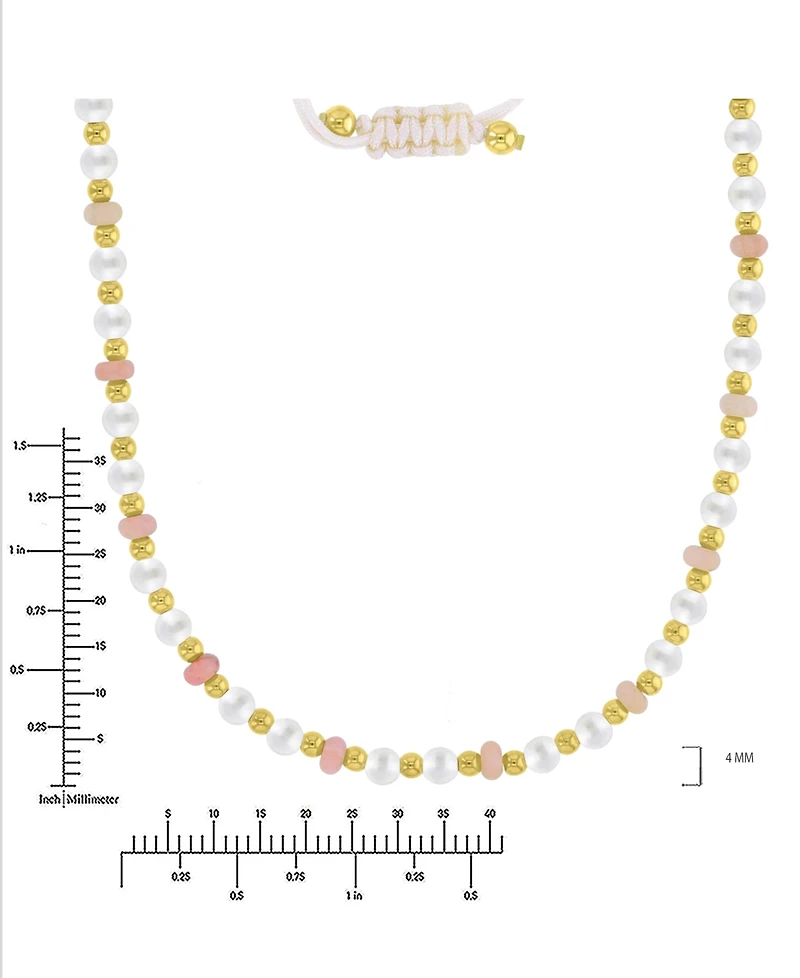 Roxy Waterproof Yellow Beads Grey Turquoise Adjustable Necklace