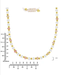 Roxy Waterproof Yellow Beads Grey Turquoise Adjustable Necklace