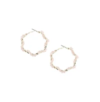Sohi Beaded Twist Hoop Earrings