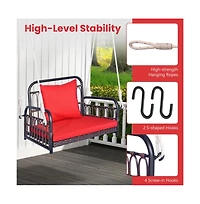 Patio Rattan Porch Swing Hammock Chair with Seat Cushion