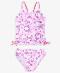 Dreamwave Hello Kitty Girls' 4-6X Printed 2-Piece Swimsuit