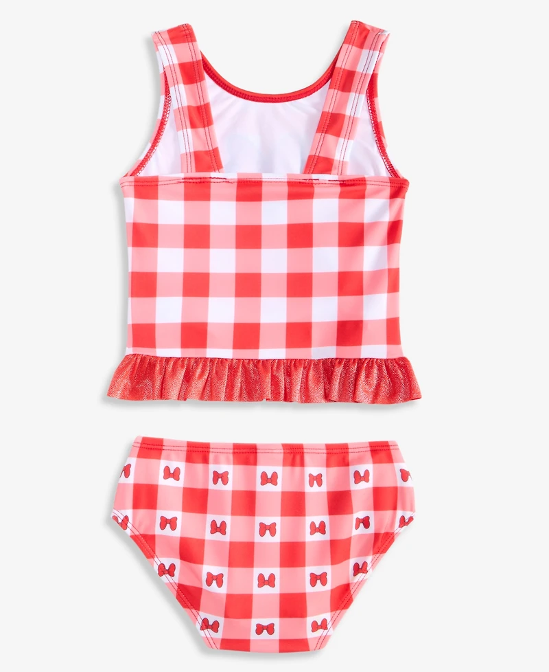 Minnie Mouse Toddler Girls' 2T-4Y Gingham-Print 2-Piece Tankini Swimsuit