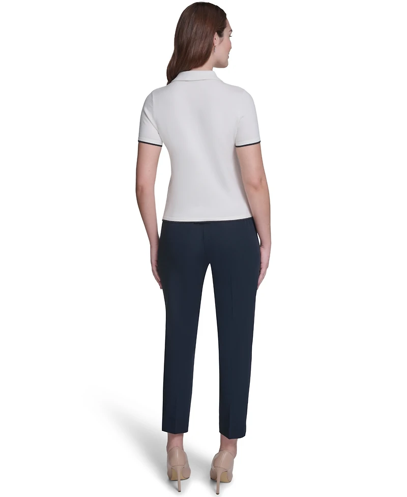 Tommy Hilfiger Women's Collared Tipped Polo Sweater