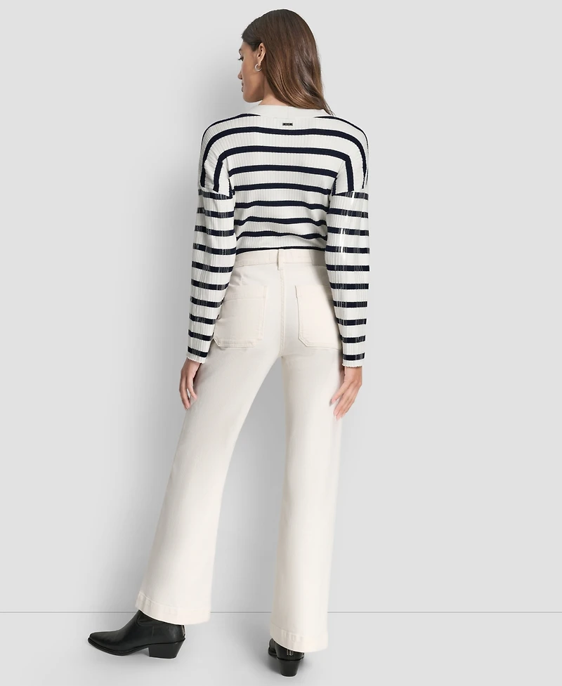 Dkny Jeans Women's High-Rise Relaxed Flare