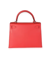 Pre-Owned Hermes Rose Jaipur Epsom Sellier Kelly 28 Phw