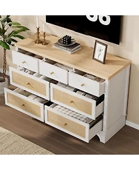 Gaomon 4-drawer wooden dresser, modern tall storage organizer for bedroom