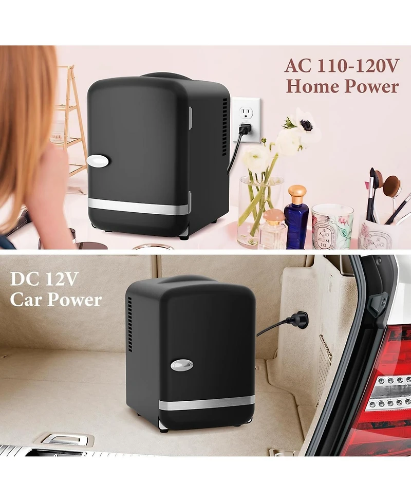 Cowsar Retro Mini Fridge, 4L Compact Refrigerator for Skincare