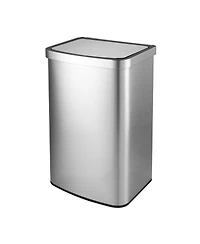 Mega Casa 13 Gallon Stainless Steel Indoor Touchless Sensor Soft-Close Lid Trash Can