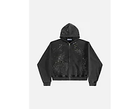 Aelfric Eden Women's Rhinestone Boxy Zip Up V302 Hoodie