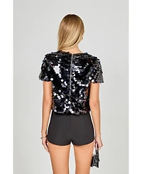 Women's Fisheye Sequins Top