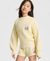 abercrombie kids Girls' 5-16 Fashion Fleece Crewneck Sweatshirt