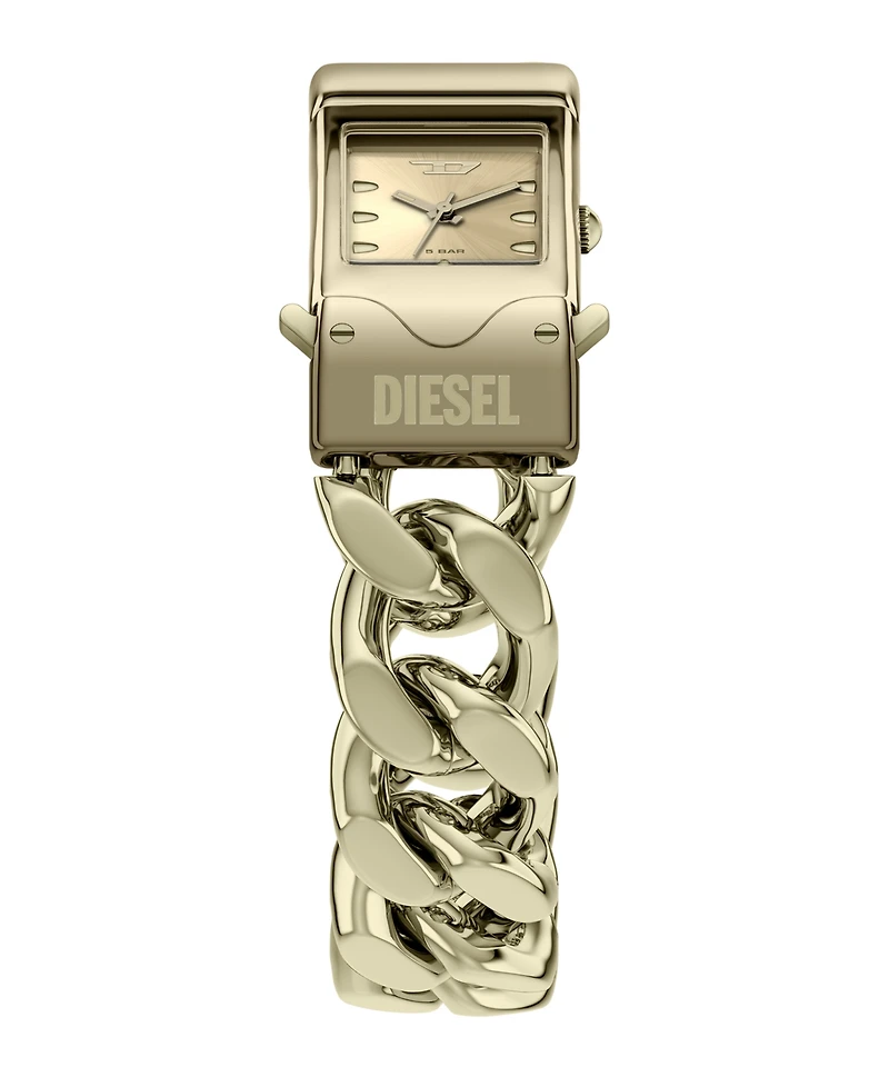 Diesel Men's Closer Quartz Three-Hand Gold Stainless Steel Watch, 22mm