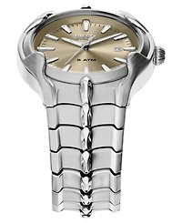 Diesel Men's Vert Quartz Three-Hand Date Silver Stainless Steel Watch, 45mm