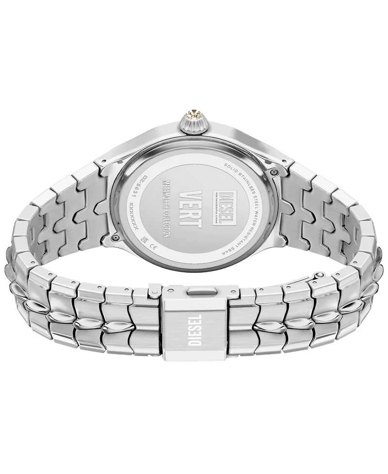 Diesel Women's Vert Quartz Three-Hand Silver Stainless Steel Watch, 32mm