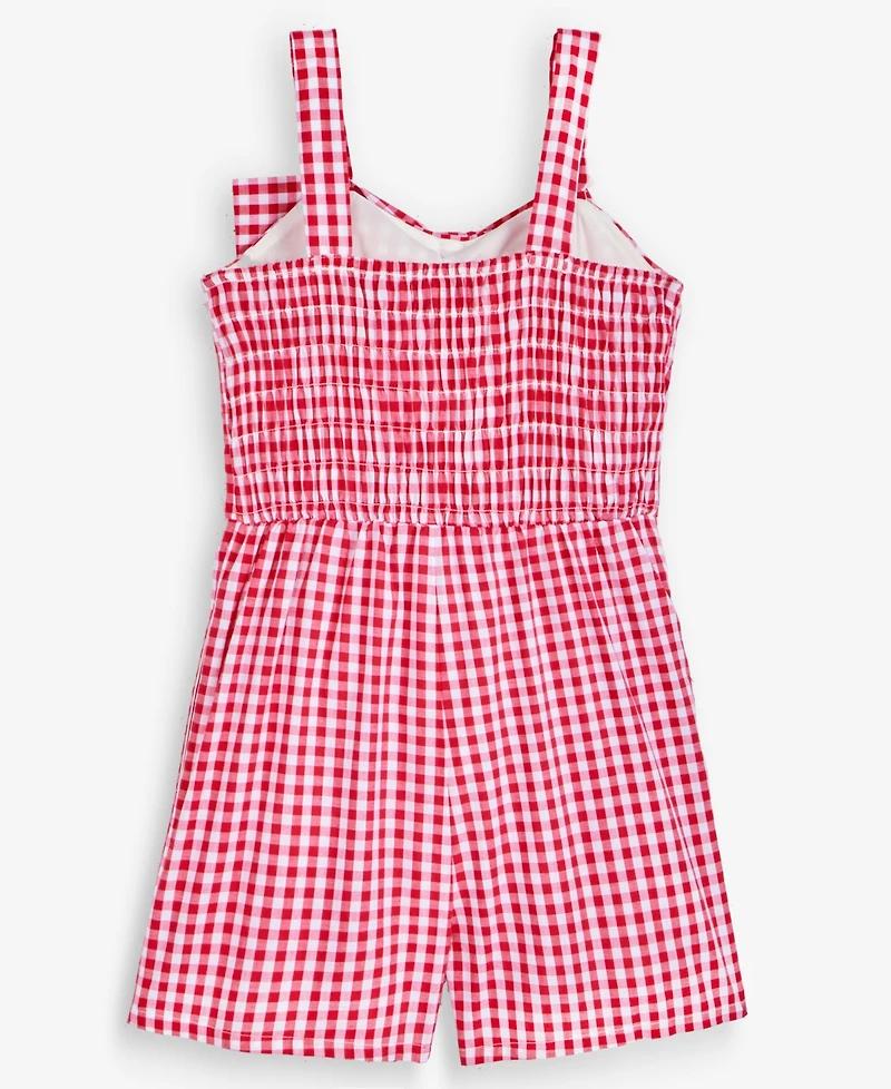 Speechless Girls' 7-16 Square Neck Romper Dress