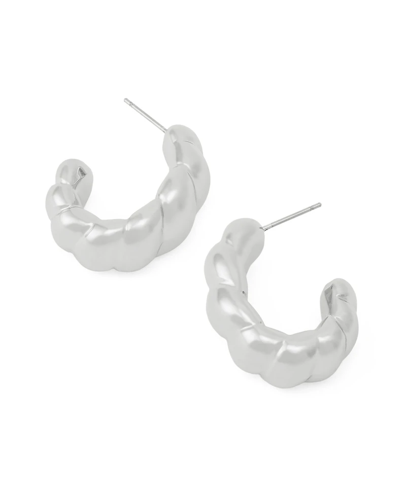 Steve Madden Vintage Textured Hoop Earrings