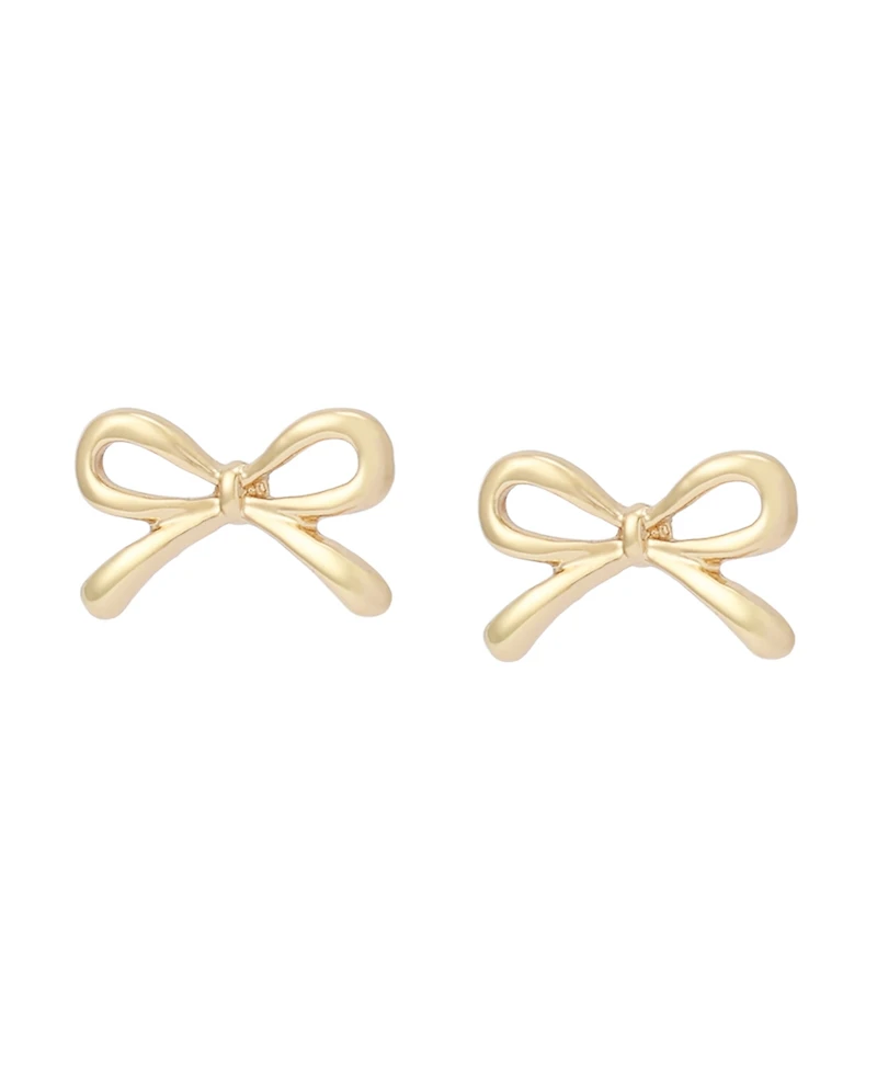 Betsey Johnson Gold Bow Stud Earrings