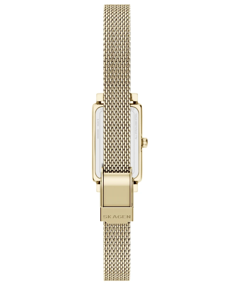 Skagen Women's Hagen Micro Gift Set Quartz Two-Hand Gold Stainless Steel Watch, 30mm