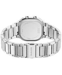 Skagen Men's Mellem Digital Lcd Silver Stainless Steel Watch, 38mm