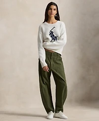Polo Ralph Lauren Women's Big Pony Crewneck Sweater