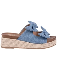 Gc Shoes Women's Cosmos Double Bow Espadrille Wedge Sandals