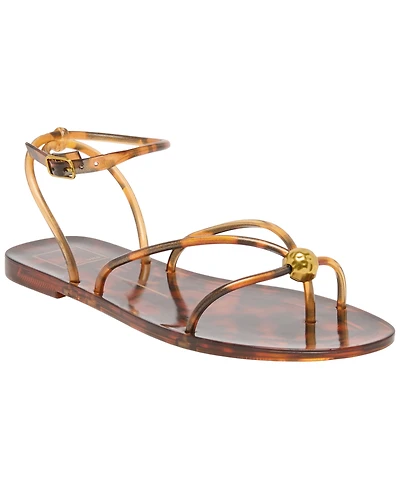 Dolce Vita Women's Kenley Vinyl Strappy Jewelry Stud Flat Sandals