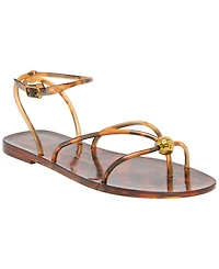 Dolce Vita Women's Kenley Vinyl Strappy Jewelry Stud Flat Sandals