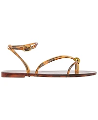 Dolce Vita Women's Kenley Vinyl Strappy Jewelry Stud Flat Sandals