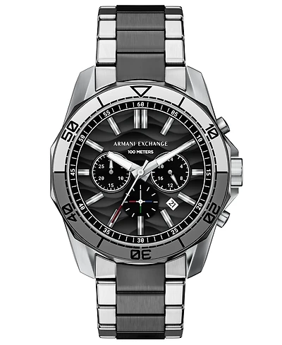 Armani Exchange Men's Quartz Chronograph 2-Tone Stainless Steel Watch, 44mm