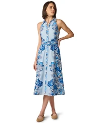 Adrianna Women's Printed Halter Neck Shirt Dress