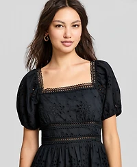 And Now This Women's Eyelet Cotton Maxi Dress, Exclusively at Macy's