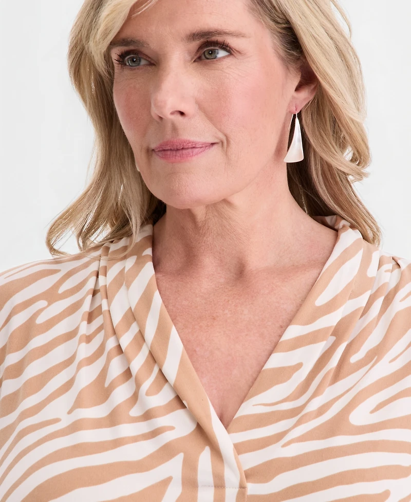 Jm Collection Plus Lush V-Neck Top, Macy's Exclusive