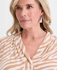 Jm Collection Plus Lush V-Neck Top, Macy's Exclusive