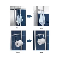 Homfan Freestanding Bathroom Organizers and Storage, Bathroom Organizer Space Saver Easy Assembly