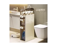 Homfan 4 Tier 30.7" h Bathroom Storage Cabinet, Slim Floor Cabinet for Living Room Bedroom