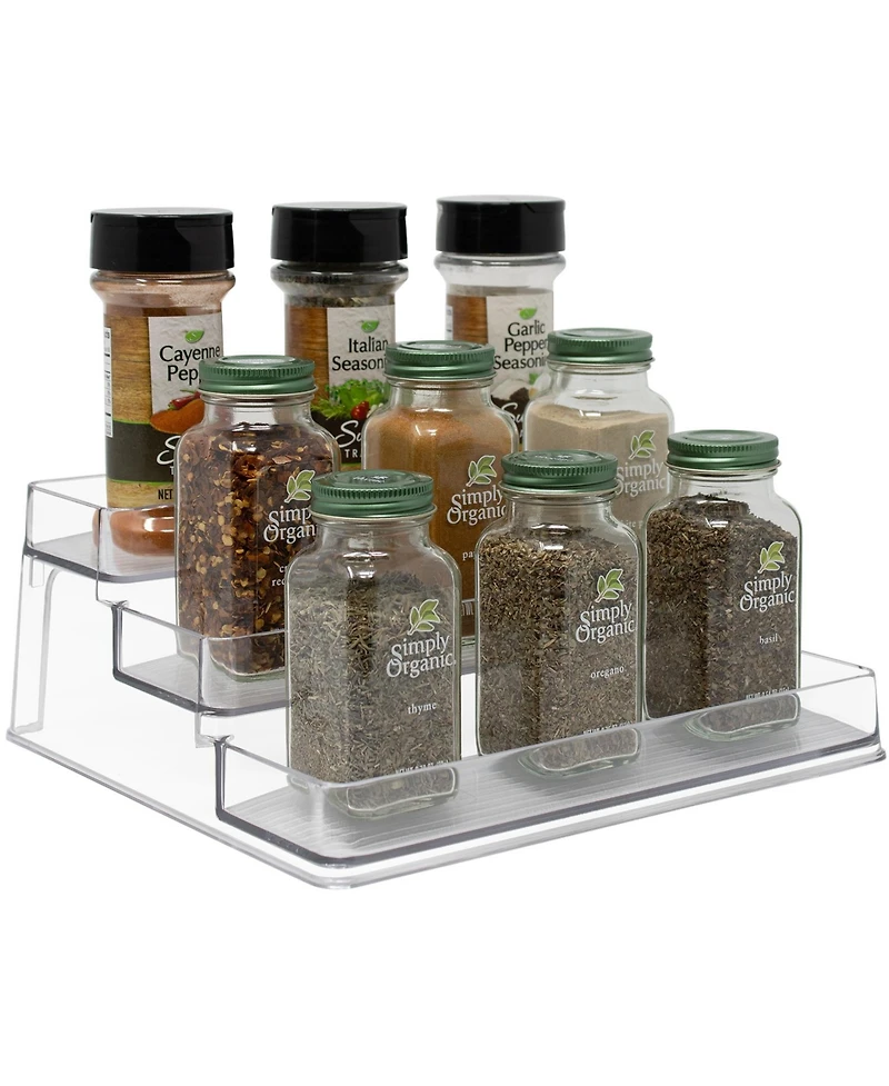 Sorbus 2 Pack 3-Tier Spice Rack Organizers - Clear Organizers for Pantry, Kitchen & More