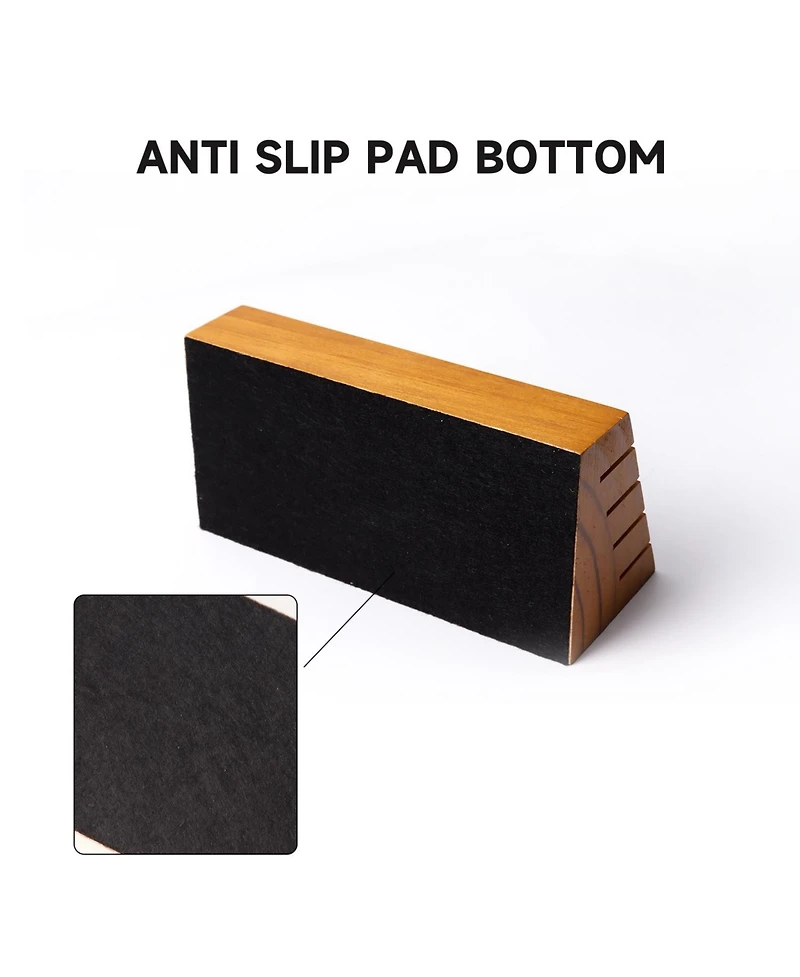 Gse Games & Sports Expert Set of Wooden Playing Card Holders Tray Racks Organizer for Kids Seniors Adults