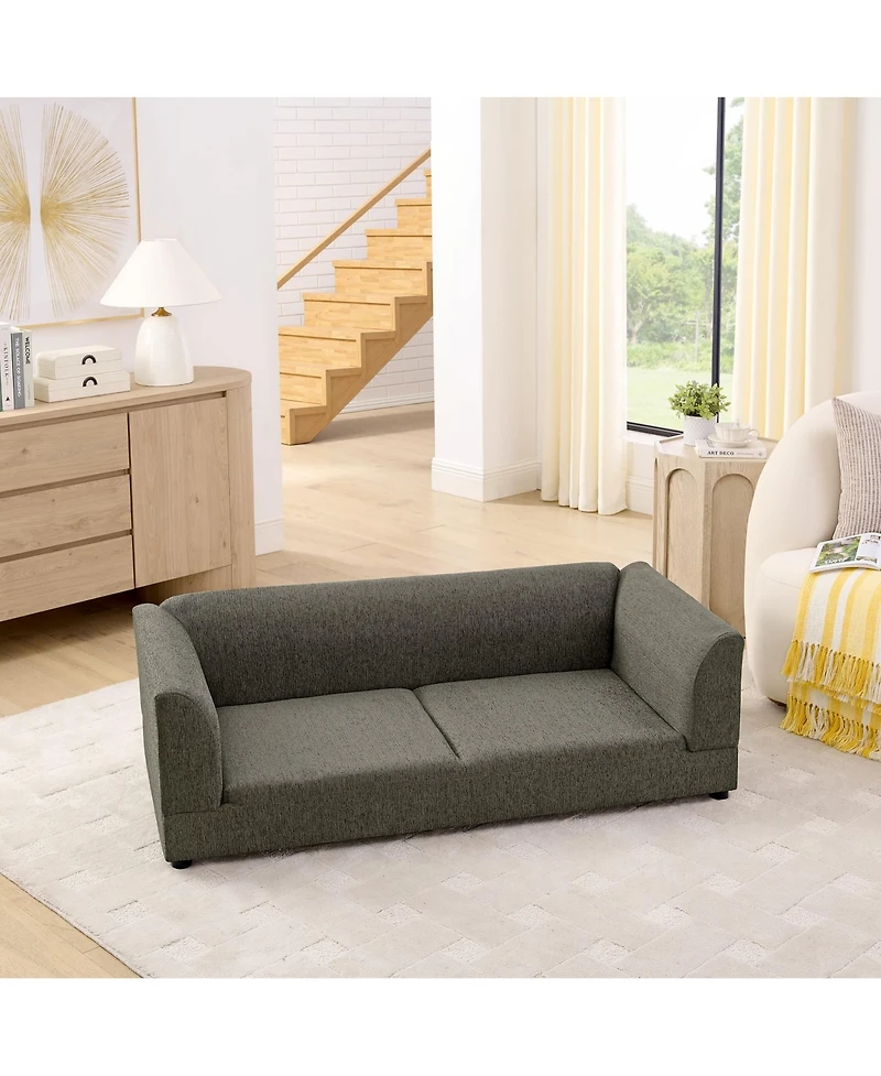 Zeus & Ruta Oversized Pet Sofa for Medium/Large Dogs, Dark Gray, 56.5"26"17"