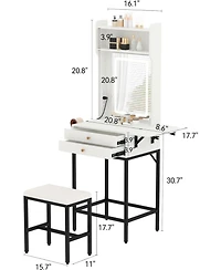 Gaomon Small Makeup Vanity Desk Set Mirror