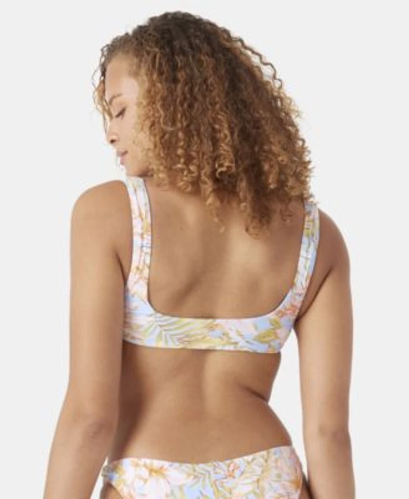 Roxy Juniors Tropical Square Neck Bralette Top Bottoms