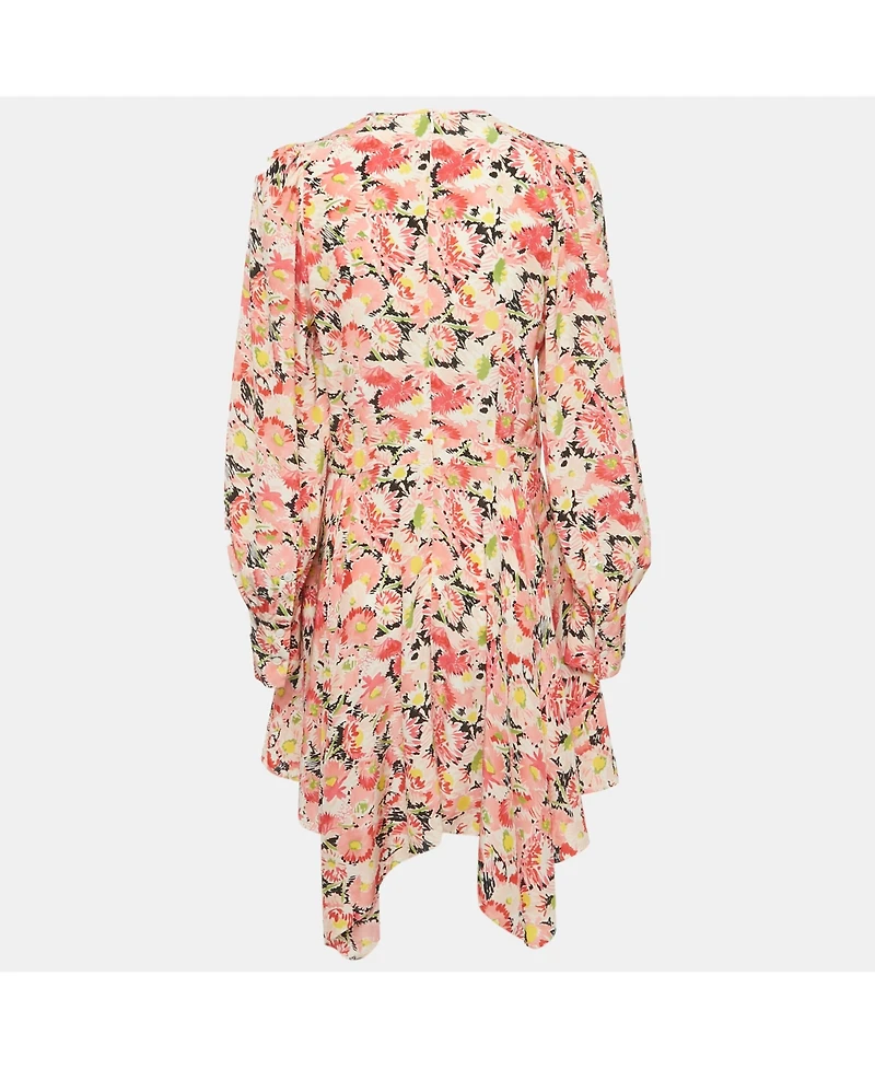 Pre-Owned Stella Mccartney Womens Pink Floral Print Silk Dress