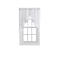 Ellis Curtain Stacey 1.5" Rod Pocket Ruffled Swag