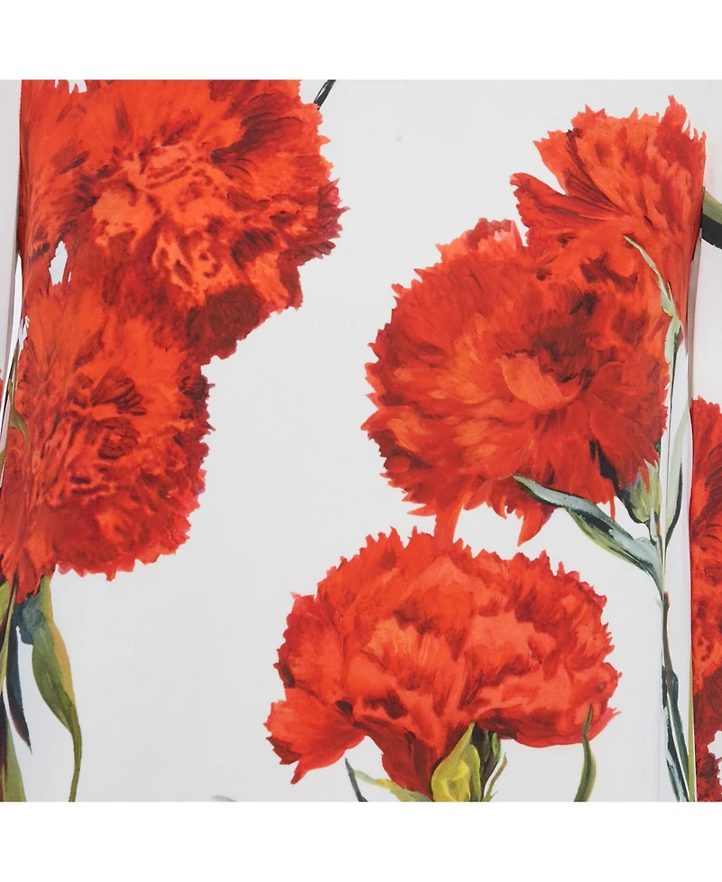 Pre-Owned Dolce & Gabbana Women's White Flowers Print Silk Mini Dress