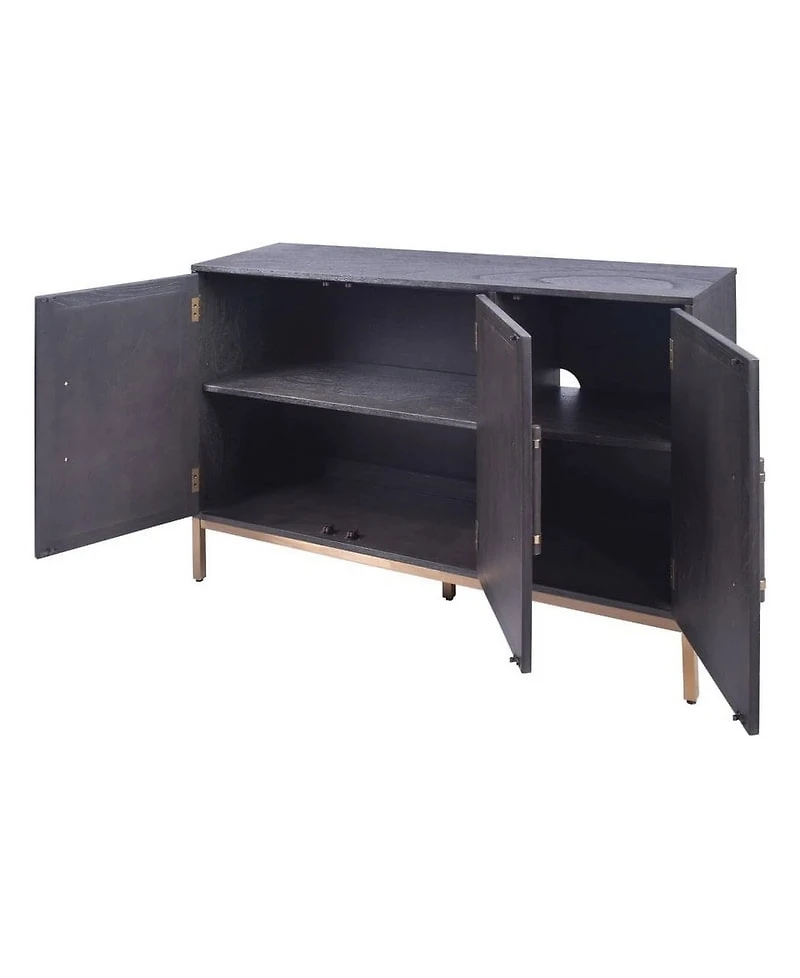 Hopper Studio 34" Wood Sophia 3-Door Accent Cabinet