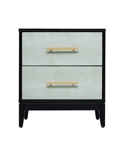 Sango 22.40" Wood Shagreen 2-Drawer Nightstand