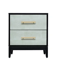 Sango 22.40" Wood Shagreen 2-Drawer Nightstand