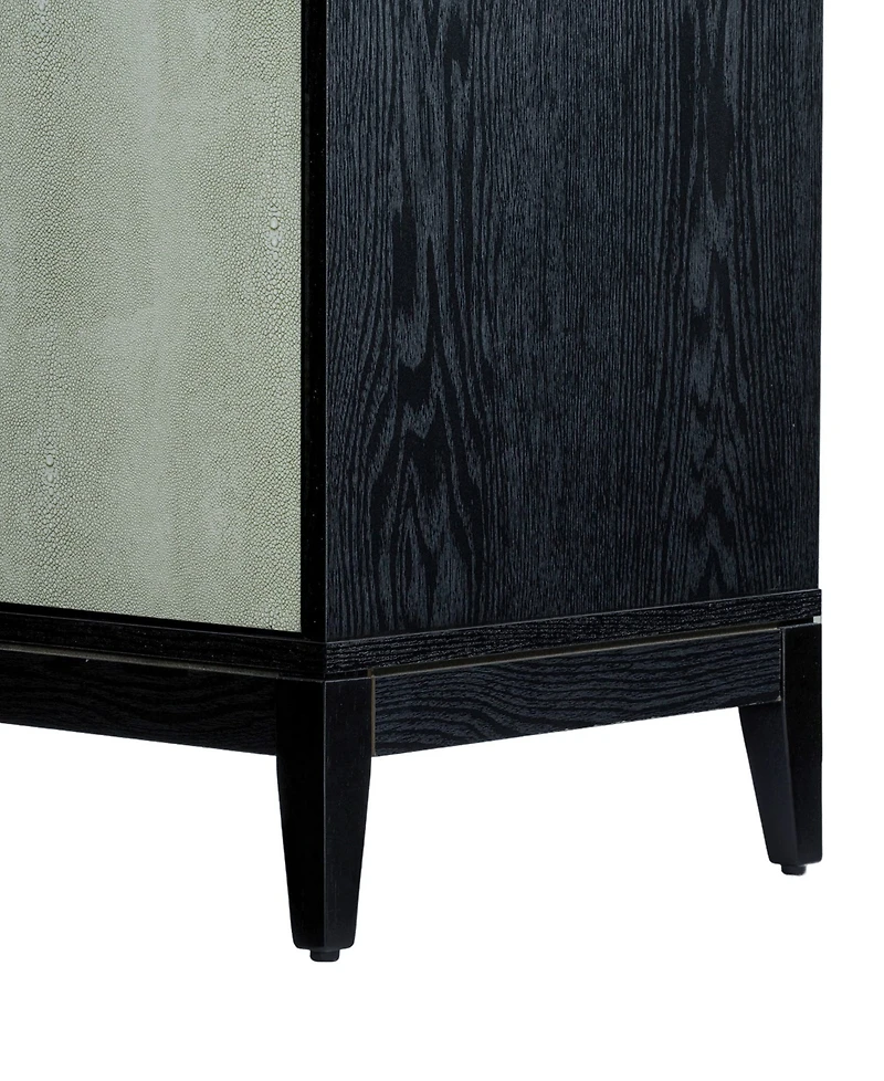 Sango 29.33" Wood Shagreen 2-Door Cabinet