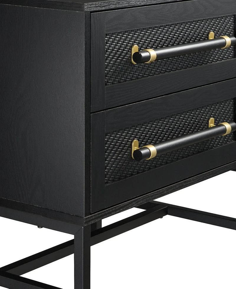 Hopper Studio 25.12" Wood Sophia 2-Drawer Nightstand